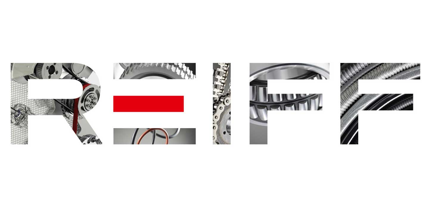 REIFF Logo Nachbildung aus technischen Produkten